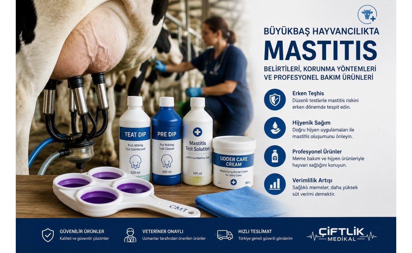 Büyükbaş Hayvancılıkta Mastitis Nedir? Belirtileri, Korunma Yöntemleri ve Profesyonel Bakım Ürünleri